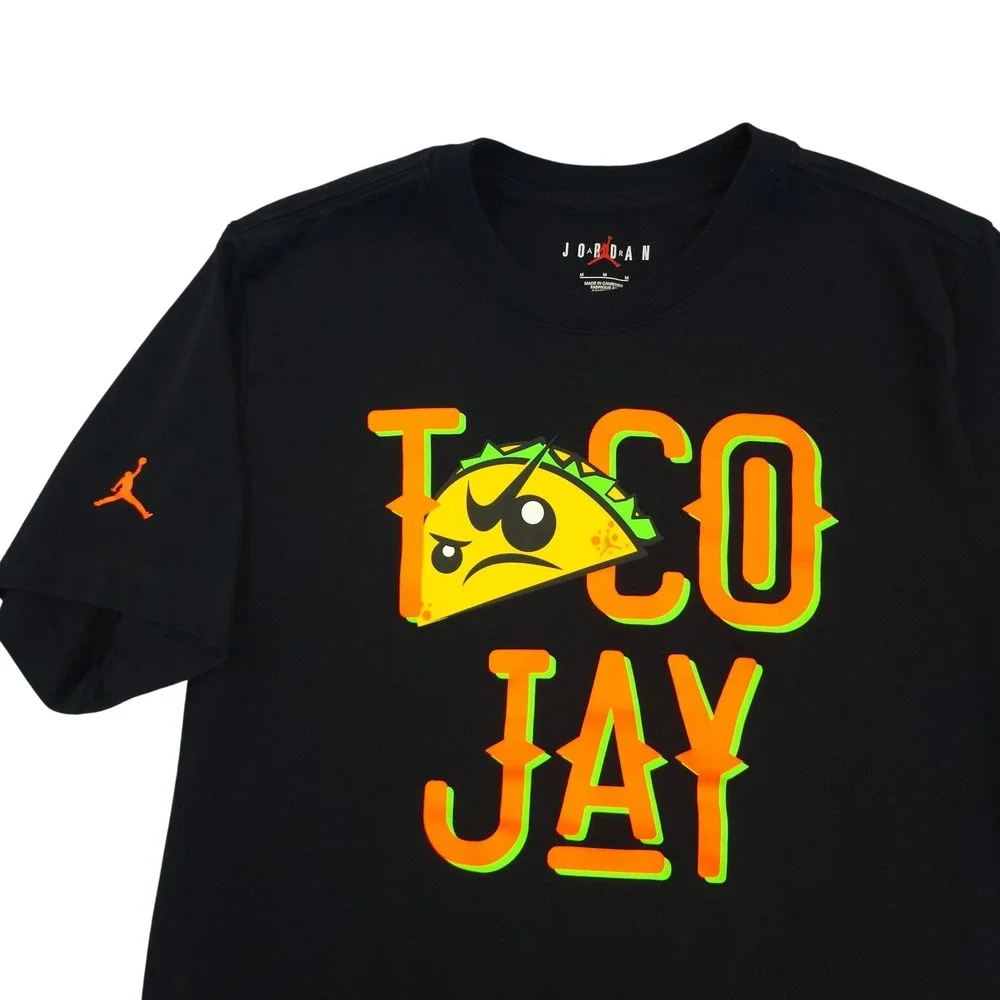 Jordan Shirt‎ Mens M Black Taco Jay Graphic Crewneck Short Sleeve Tee NBA